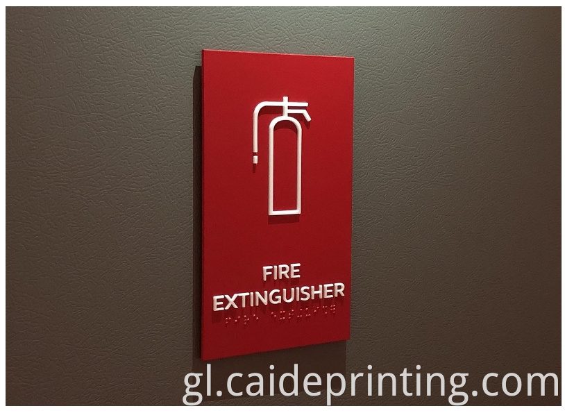 Fire Fighting Braille Sign